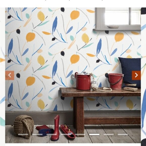 NEW Scion Oxalis Zanzibar Wallpaper Papaya/Honey Lot of 2 Rolls 11 Yards each - Picture 14 of 15